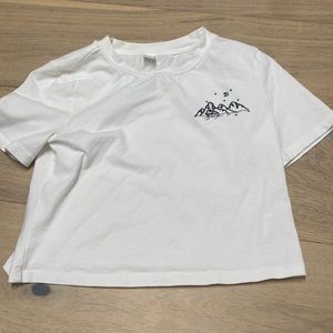 White aesthetic crop top
